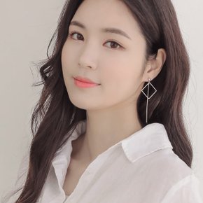 0M02635 마름모 드롭 귀걸이