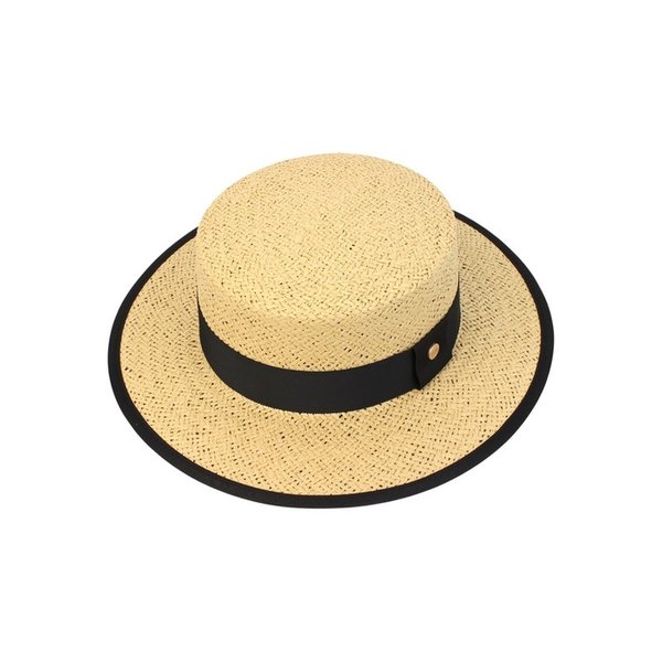 Edge Taping Beige Long Panama Hat 여름페도라