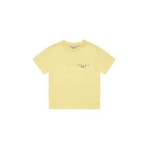 KIDS BASIC LOGO SHORT SLEEVE T-SHIRT Light Yellow 키즈반팔 베이직로고 라이트옐로우