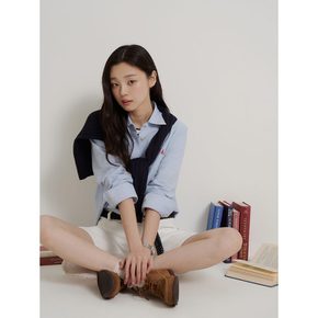 [Essential] 옥스퍼드 솔리드 레귤러핏 셔츠  스카이 블루 BF6864E90Q