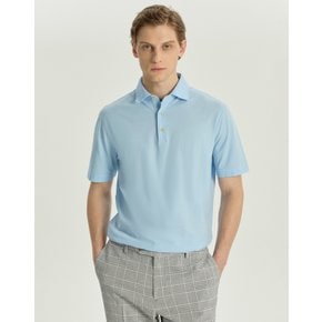 [26SS] [Made in Italy] 라이트블루 아이스코튼 반팔 카라 티셔츠 DMTS6B071B1