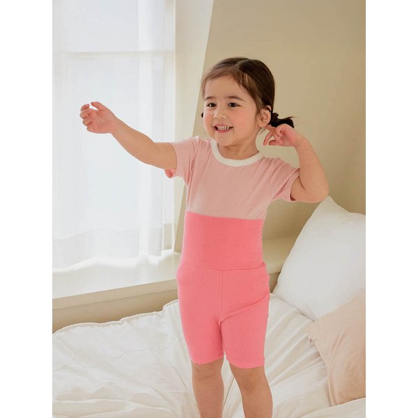 반팔 레인보우 배앓이방지실내복_5color