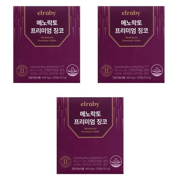 [휴온스] 메노락토 프리미엄 징코  450mg x 12캡슐 3박스 -SDL- (S33682253)