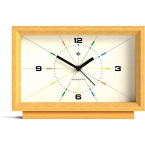 영국 뉴게이트 시계 GATE Hollywood Hills Mantel Clock Light Oak Case with NoTick Silent Swe