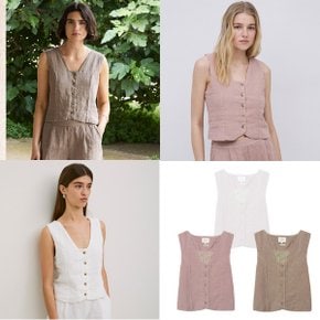 Linen Vest 3 Colors