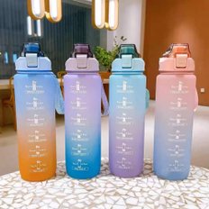 TSQIBU 1L 1000ml BPA (1000ml, 파란색) 병 물병 대용량 휴대용 스트로 스포츠 물병 음용병용