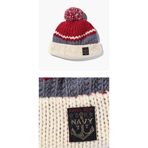 /[KAPITAL]/캐피탈/3G WOOL CABLE KNIT CAP/울 니트 모자/레드/KAD2M80004