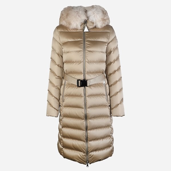 [시흥점] [몽클레어]5F 1C00035 59685 229 리어지 여성 퍼후드 롱패딩 자켓 베이지