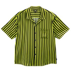 [해외] 스투시 STRIPED SILK SHIRT 블랙