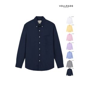 옥스포드 버튼다운 솔리드 긴팔 루즈핏 일반핏 남성셔츠_P357160469