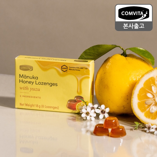마누카 꿀캔디 로젠지 유자 6개입 (UMF10+ 마누카꿀 함유)