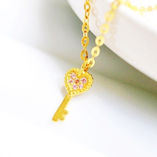 [가앤] 24k순금 하트 열쇠 목걸이3.75g