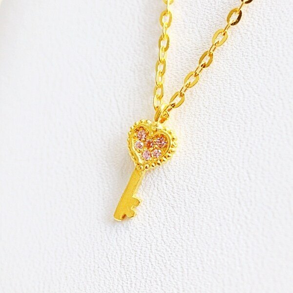 [가앤] 24k순금 하트 열쇠 목걸이3.75g