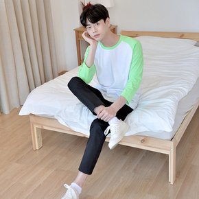 형광 7부 나그랑 티셔츠 4colors (남여공용)