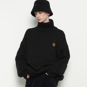 MW55 high neck over polar knit black