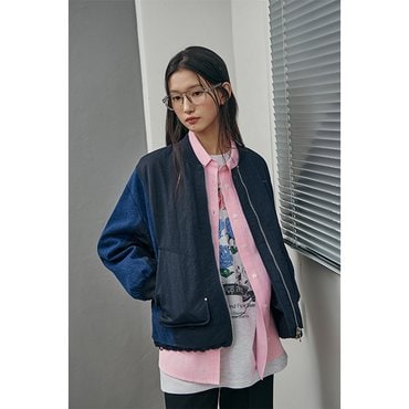 LAP 데님 배색 항공점퍼 AR1WZ261