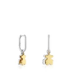 Sweet Dolls Two-Tone Bear Hoop Earrings/ 스윗돌 투톤 후프 귀걸이/1004251900