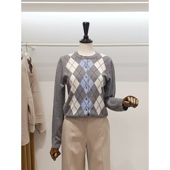 ZOOC [파주점] 쥬크 주크 울혼방 아가일패턴 니트 가디건 V261KSL913