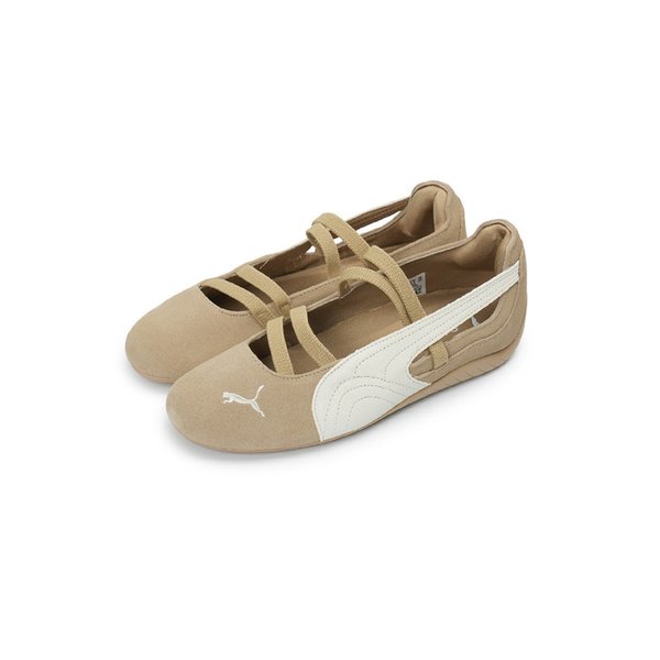 W 스피드캣 발레 스웨이드 탄 웜 화이트 406758-01