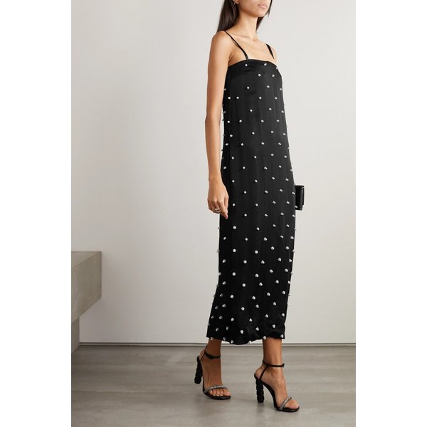 Embellished Crepe Midi Dress 블랙 1647597277140798