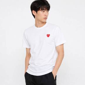 레드 하트 패치로고 반팔 공용 티셔츠 AX T108 051 2 1750826 AXT1080512