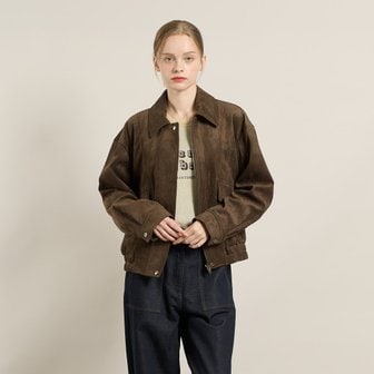 올앤썬드리 [여주점] 올앤선드리 페이크 스웨이드 블루종점퍼 A5F8F101