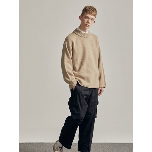 FISHERMAN CREWNECK KNIT (TAN)