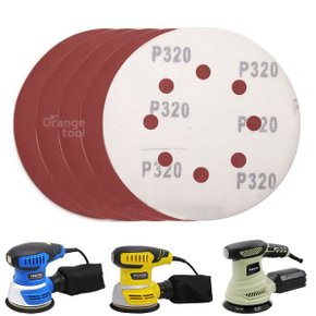 MCS-SP320 원형사포 125mm 8홀 320방 5P 원형샌딩페이퍼 MAX-125C MCS-300 MCS-125용