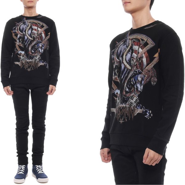 [부산점] 남성 스네이크 펜서 프린트 맨투맨 (W7H6701 I071 176)