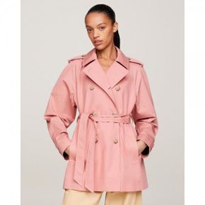 4822418 Tommy Hilfiger Water Repellent Short Trench Coat - Teaberry Blossom