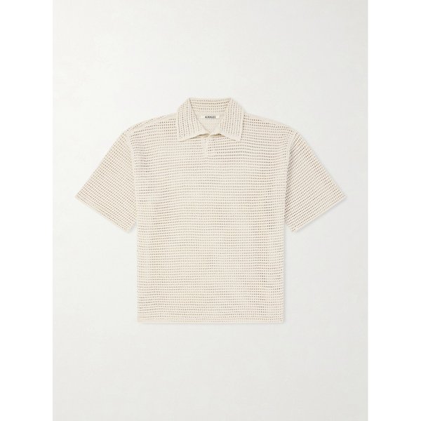 터사 오픈 니트 실크 코튼 블렌드 폴로 셔츠 46376663162971259