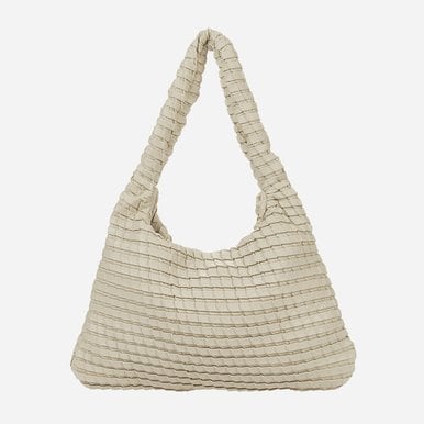 Textured Hobo Bag Vanilla