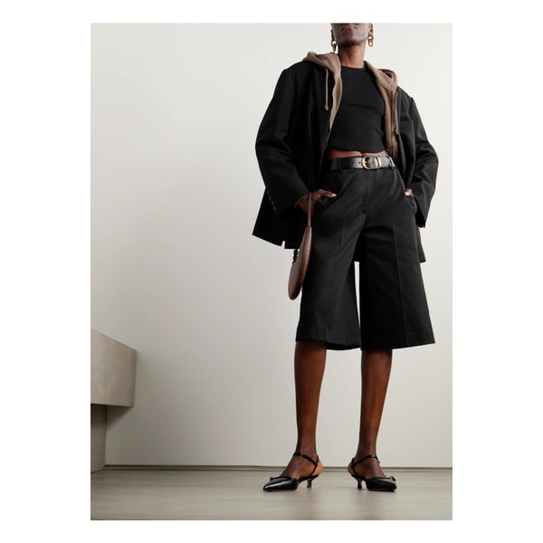 노바 골지 크롭 스트레치  코튼 텐셀™ 리오셀 혼방 탱크 블랙 1647597332884352