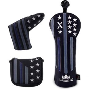 미국 크래프트 맨 골프채 커버 헤드 Star and Blue Strips Golf Headcover Square Mallet Putter