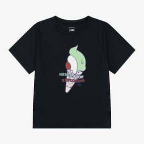 [노스페이스 키즈 공식] 키즈 아이스크림 반팔 티 NT7US19S_BLK