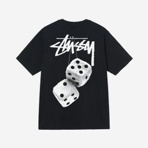 스투시 퍼지 다이스 티셔츠 블랙 Stussy Fuzzy Dice T-Shirt Black