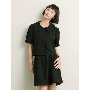 Ribbon Collar Short Jacket