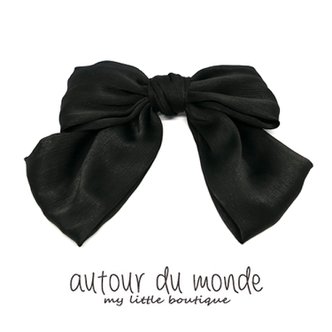 오뜨르뒤몽드 lovely big ribbon hairpin (black)