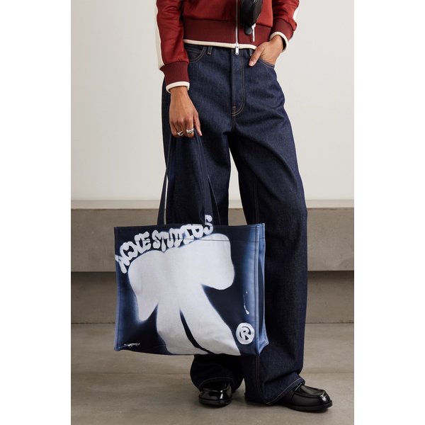 로고 프린트 코튼 캔버스 토트백 46376663162980600