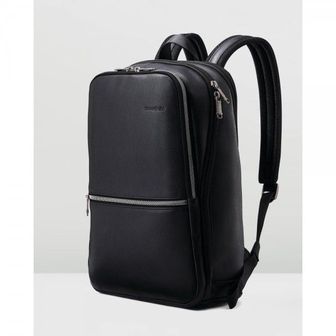 이스퀘어 3380022 Samsonite 샘소나이트 비즈니스 샘 클래식 가죽 슬림 백팩 - 블랙