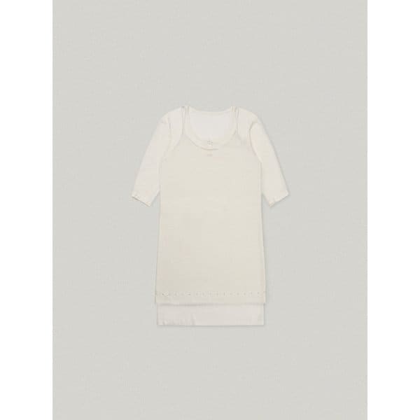 PURETE KNIT LAYERED DRESS [IVORY]