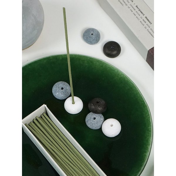 조약돌 세라믹 인센스 스틱 홀더 향 받침대(성냥증정)