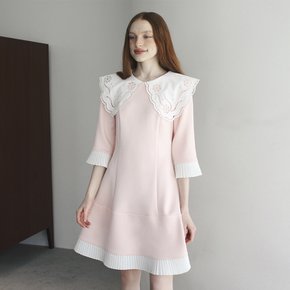 데이지 칼라 드레스 (라이트 핑크) Daisy collar dress (Light pink)