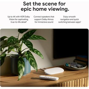 TV 스트리머 4K 32GB 음성 리모컨 HDR 스마트홈 관부가세포함 Porcelain