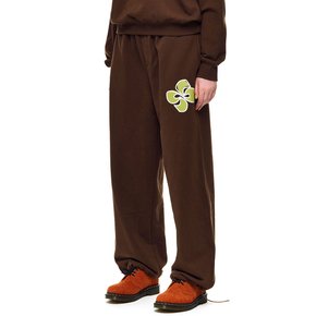 CORSAGE LOGO SWEAT PANTS / brown