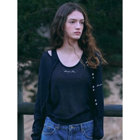 Summer knit jacket + sleeve [NAVY]