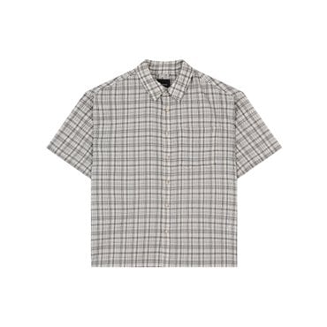버커루 시어서커 블리치 워싱 체크 반팔 셔츠(B252SH346P)