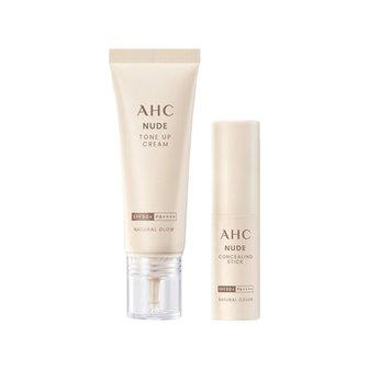 AHC 누드 톤업 크림 40ml 1개+컨실링 커버 스틱 10g 1개 김혜수 홈쇼핑 세트_P351158026