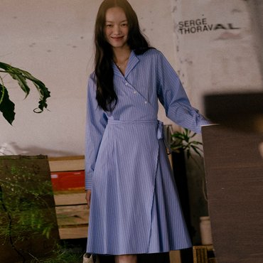 틸아이다이 Wrap dress TISU01OP05_Blue