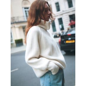 HALF ZIPUP KNIT PULLOVER (Cream)